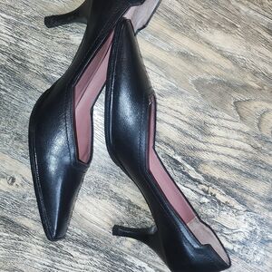 Nando Muzi Black Leather Heels
